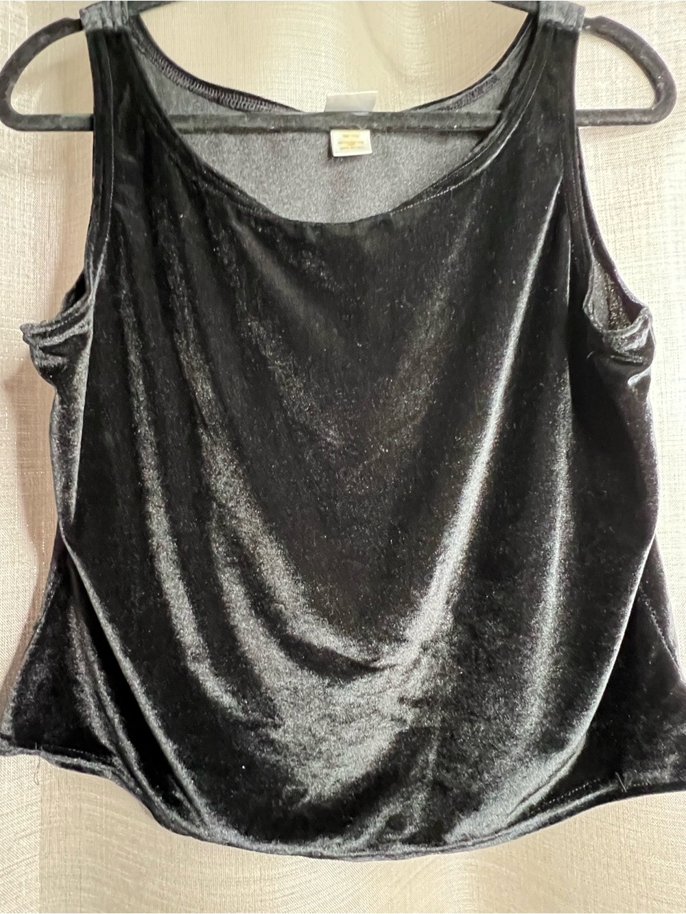 Gilligan & O'Malley Black Velvet Tank Top